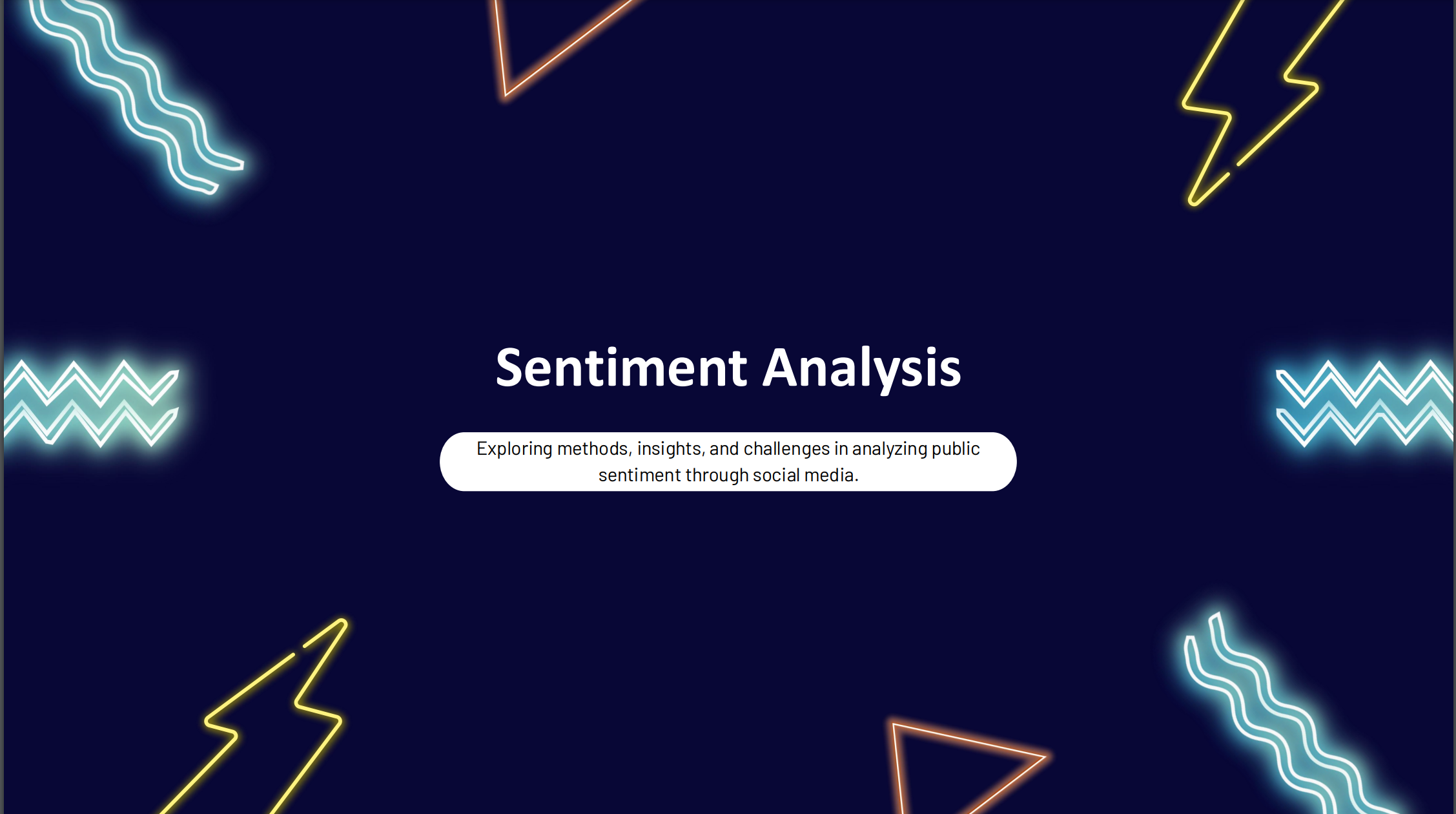 Sentiment Analysis presentation for MARSAD